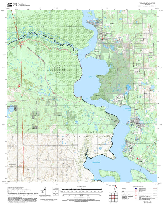 2025 Forest Service Topo Map of Welaka Florida