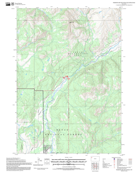 2025 Forest Service Topo Map of Whetstone Mountain Wyoming