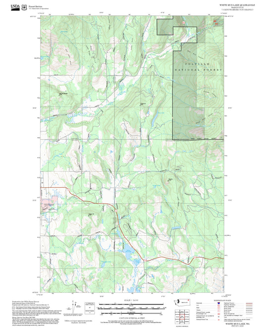 2025 Forest Service Topo Map of White Mud Lake Washington