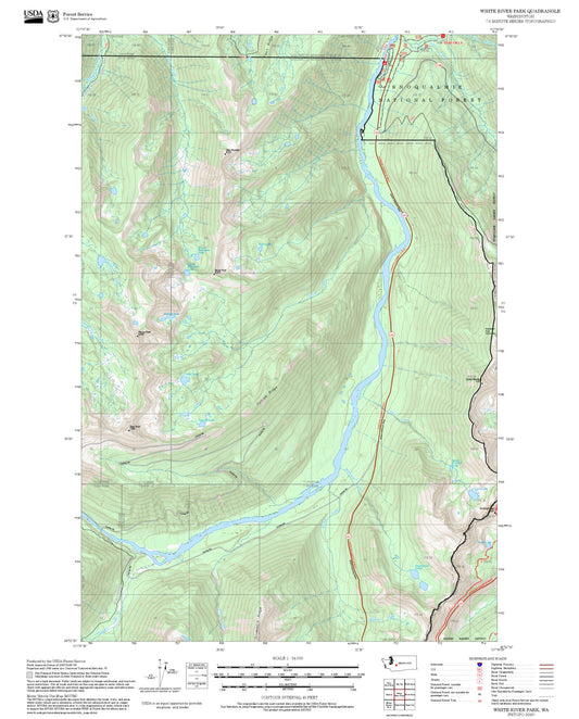 2025 Forest Service Topo Map of White River Park Washington