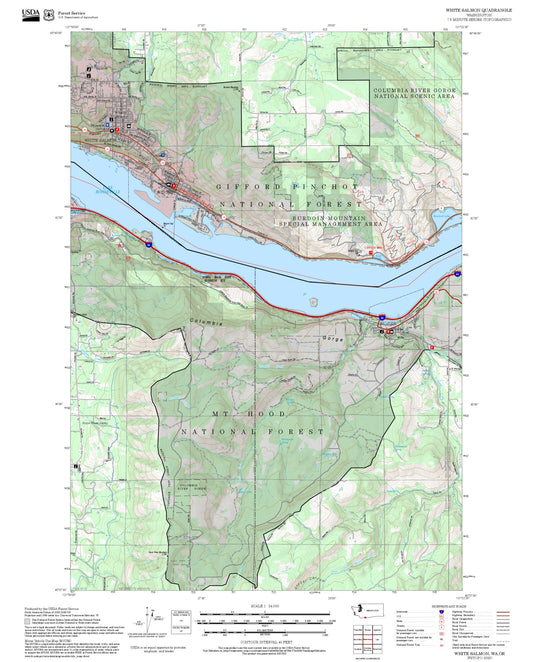 2025 Forest Service Topo Map of White Salmon Washington