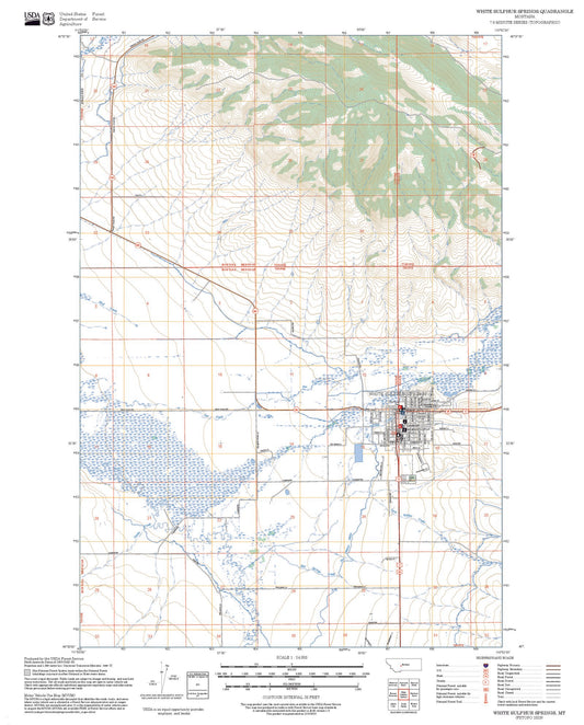 2025 Forest Service Topo Map of White Sulphur Springs Montana