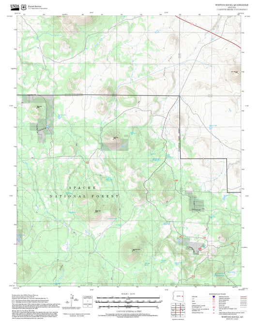 2025 Forest Service Topo Map of Whiting Knoll Arizona