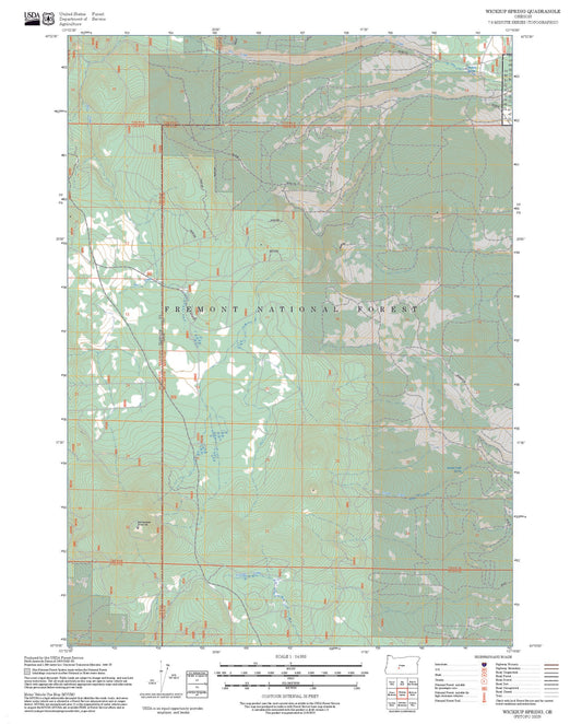2025 Forest Service Topo Map of Wickiup Spring Oregon