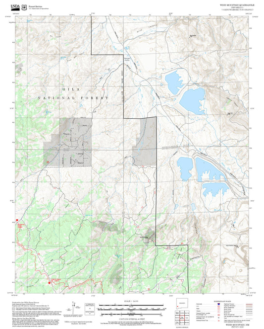2025 Forest Service Topo Map of Wind Mountain New Mexico