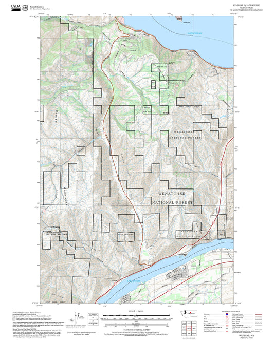 2025 Forest Service Topo Map of Winesap Washington