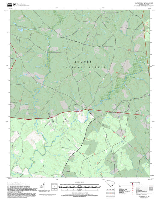 2025 Forest Service Topo Map of Winterseat South Carolina