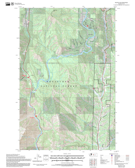 2025 Forest Service Topo Map of Winton Washington