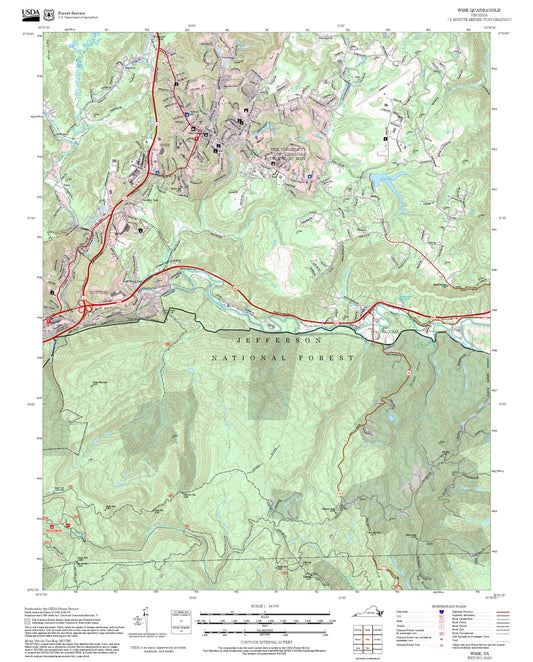 2025 Forest Service Topo Map of Wise Virginia
