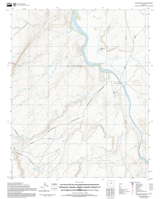 2025 Forest Service Topo Map of Wupatki SE Arizona