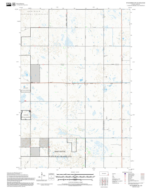 2025 Forest Service Topo Map of Wyndmere NW North Dakota