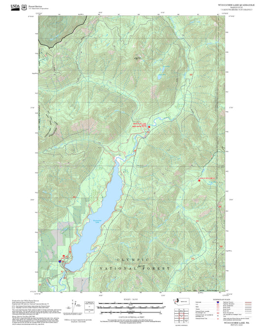 2025 Forest Service Topo Map of Wynoochee Lake Washington