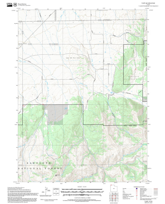 2025 Forest Service Topo Map of Yost Utah
