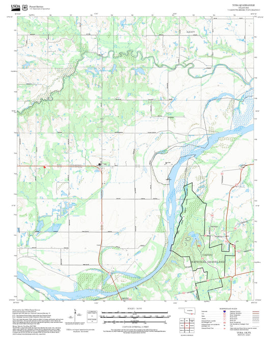 2025 Forest Service Topo Map of Yuba Oklahoma