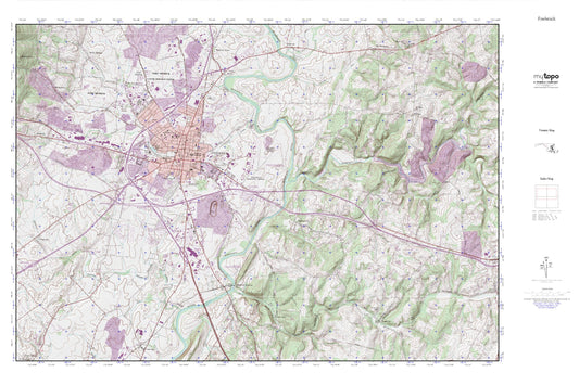 Frederick MyTopo Explorer Series Map Image