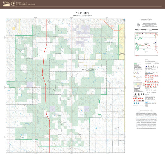 Ft Pierre National Grassland Map