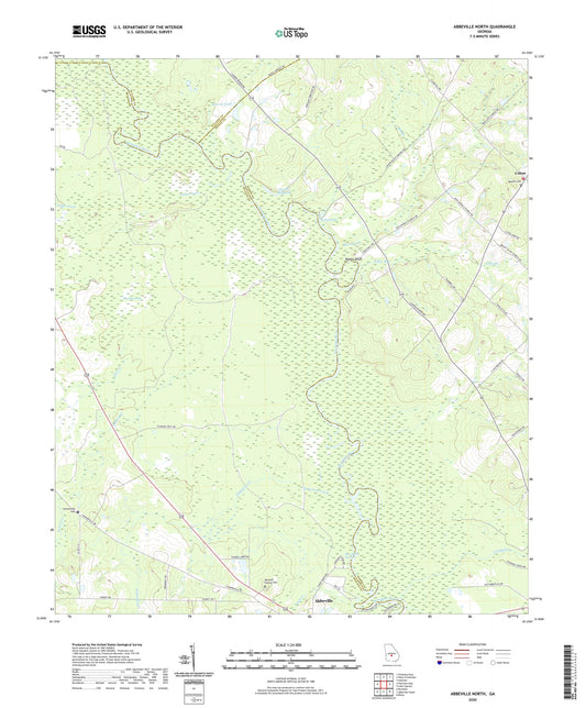 Abbeville North Georgia US Topo Map Image