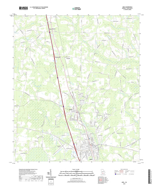 Adel Georgia US Topo Map Image