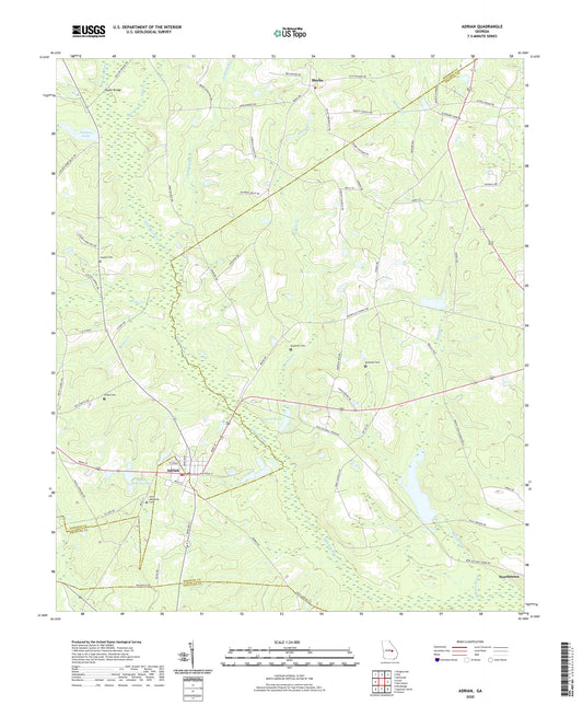 Adrian Georgia US Topo Map Image