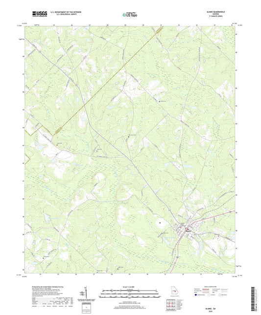 Alamo Georgia US Topo Map Image
