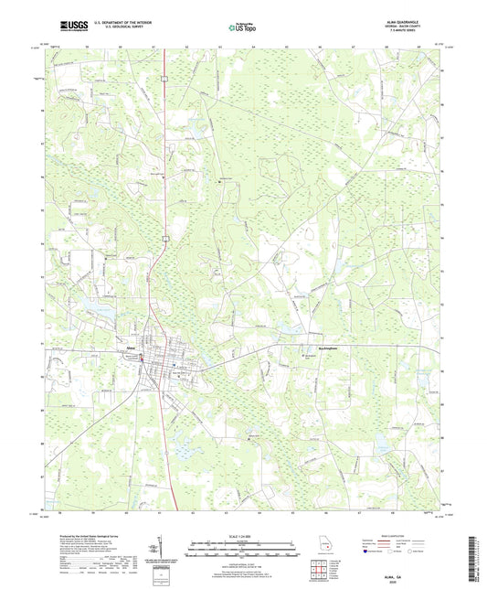 Alma Georgia US Topo Map Image