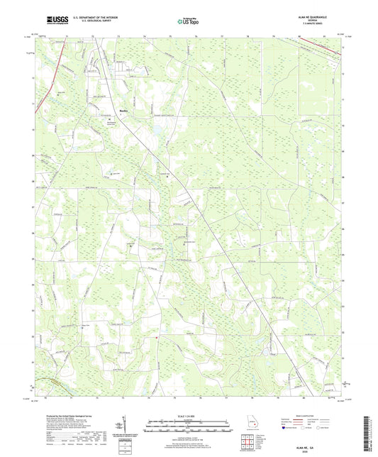 Alma NE Georgia US Topo Map Image
