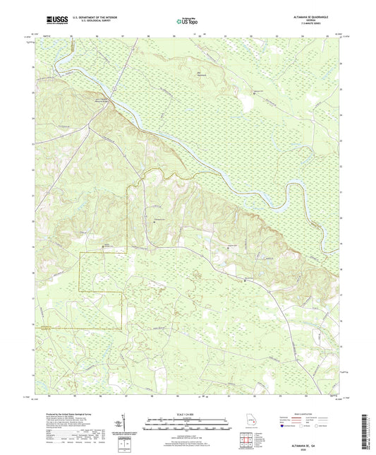 Altamaha SE Georgia US Topo Map Image