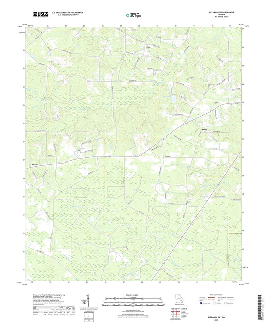 Altamaha SW Georgia US Topo Map Image