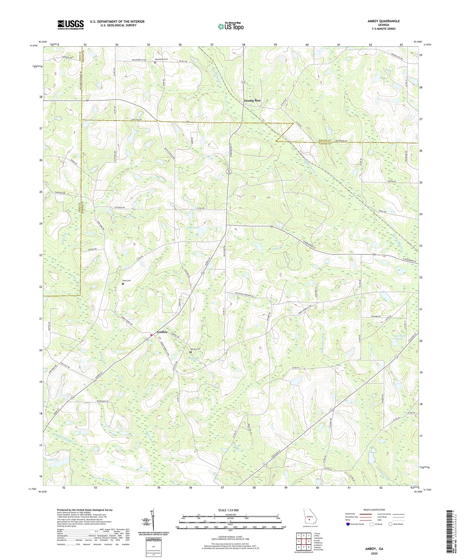 Amboy Georgia US Topo Map Image