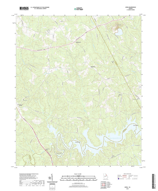 Aonia Georgia US Topo Map Image