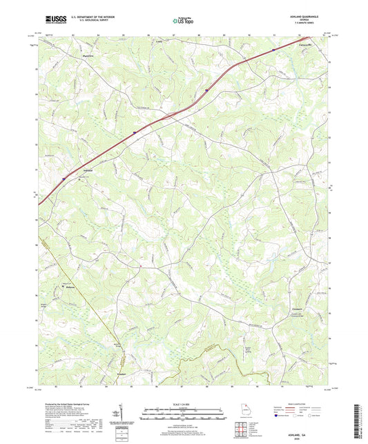 Ashland Georgia US Topo Map Image