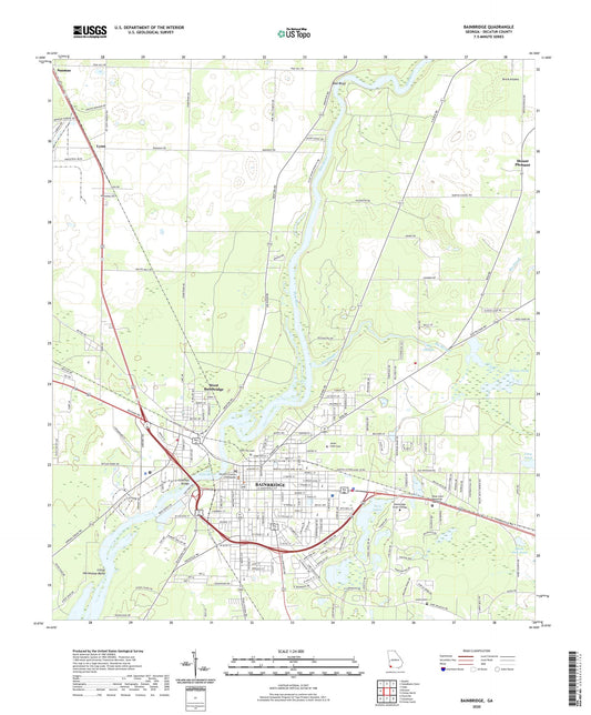 Bainbridge Georgia US Topo Map Image