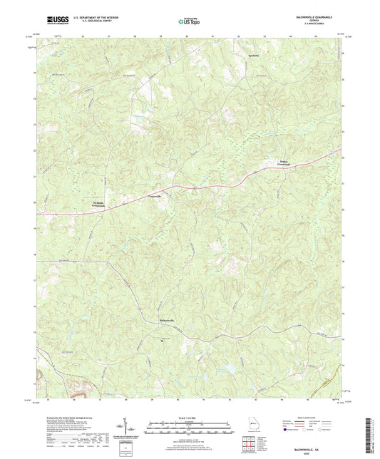 Baldwinville Georgia US Topo Map Image