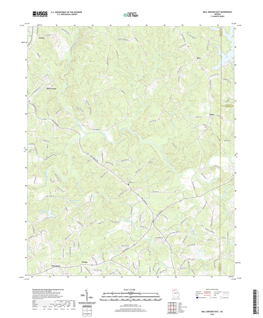 Ball Ground East Georgia US Topo Map Image