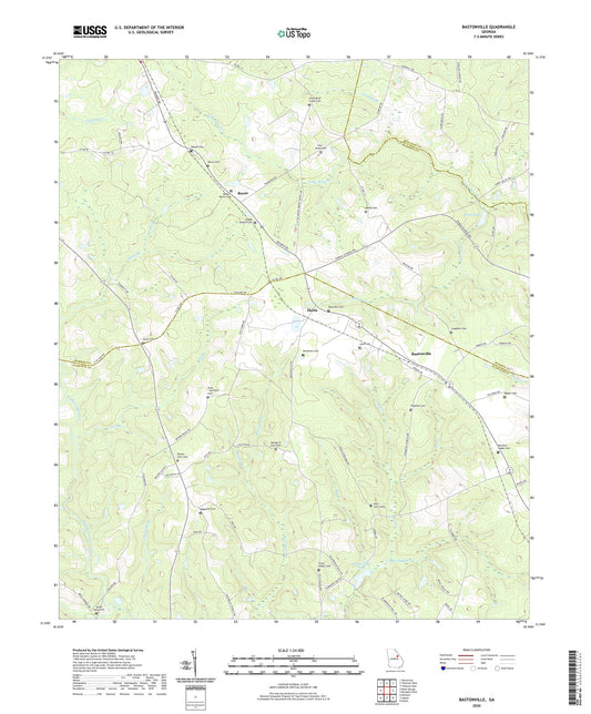 Bastonville Georgia US Topo Map Image