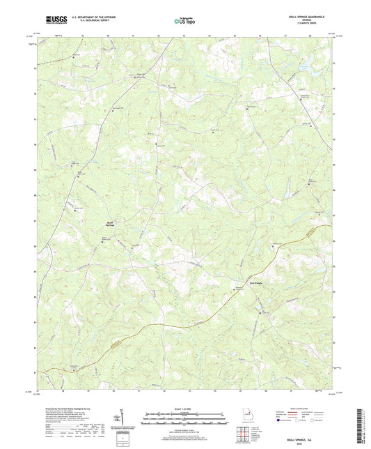 Beall Springs Georgia US Topo Map Image