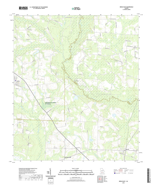 Berlin East Georgia US Topo Map Image