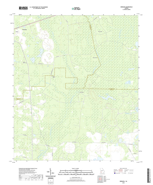 Bermuda Georgia US Topo Map Image