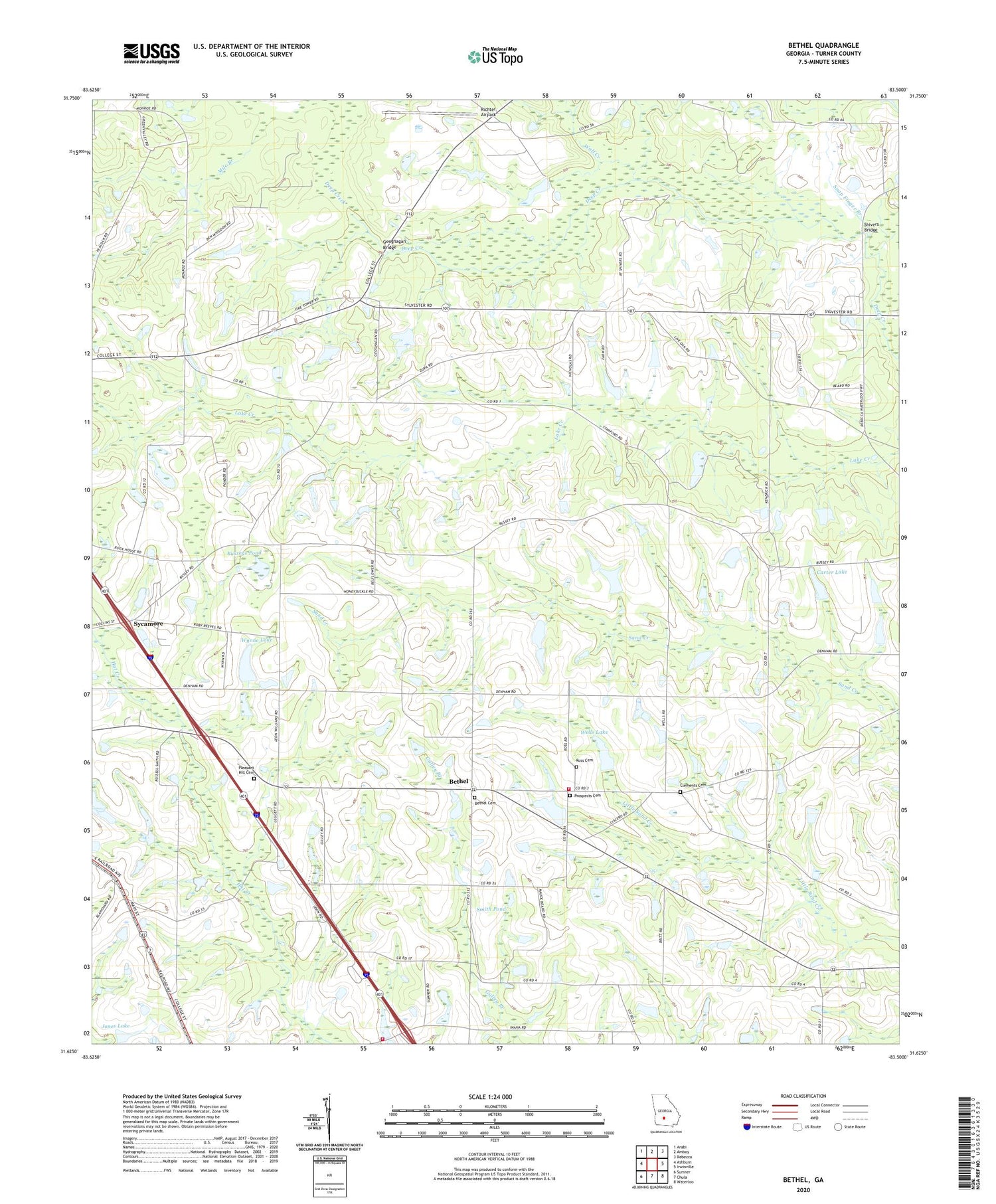 Bethel Georgia US Topo Map Image