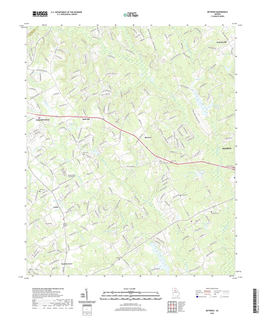 Between Georgia US Topo Map Image