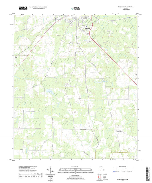 Blakely South Georgia US Topo Map Image