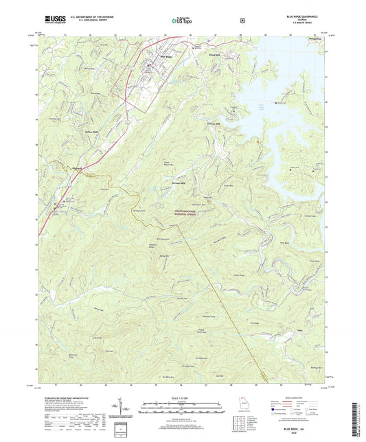 Blue Ridge Georgia US Topo Map Image