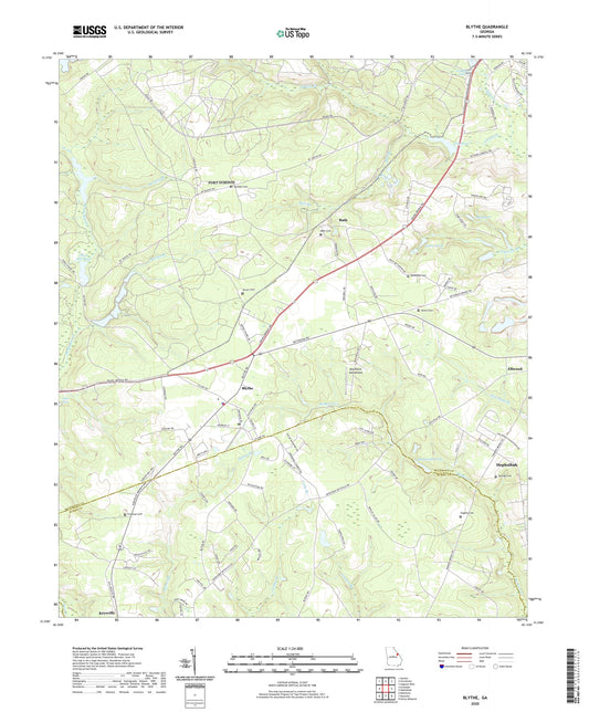 Blythe Georgia US Topo Map Image