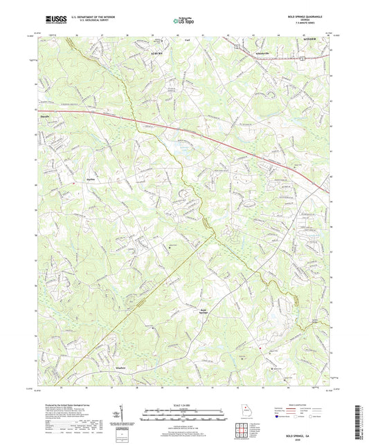 Bold Springs Georgia US Topo Map Image
