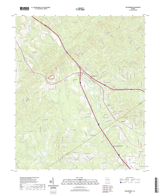 Bolingbroke Georgia US Topo Map Image