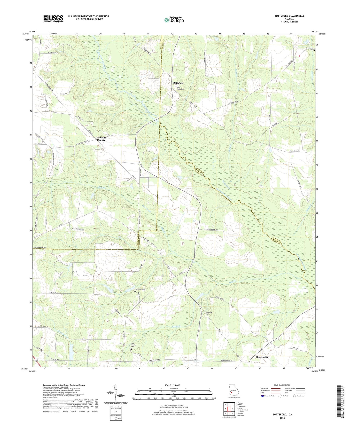 Bottsford Georgia US Topo Map Image