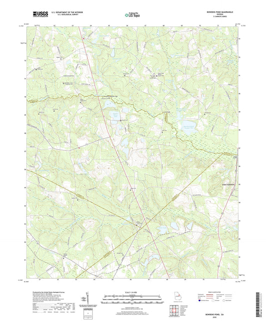 Bowdens Pond Georgia US Topo Map Image