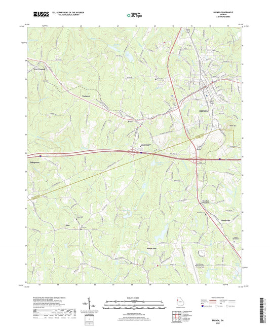 Bremen Georgia US Topo Map Image