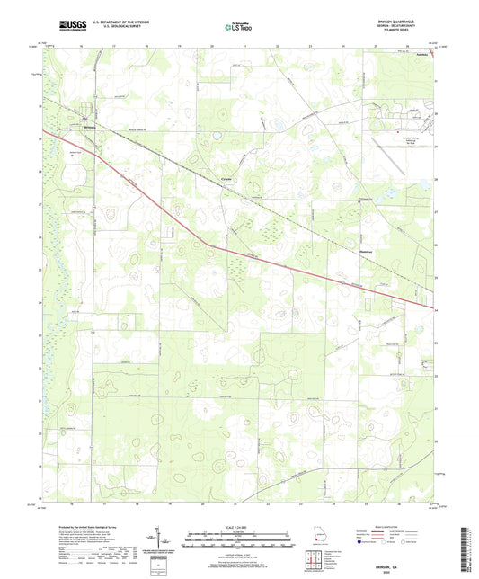 Brinson Georgia US Topo Map Image