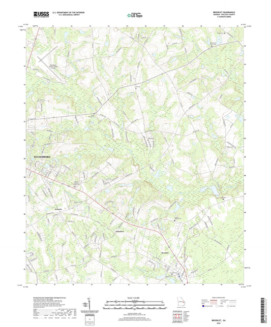 Brooklet Georgia US Topo Map Image